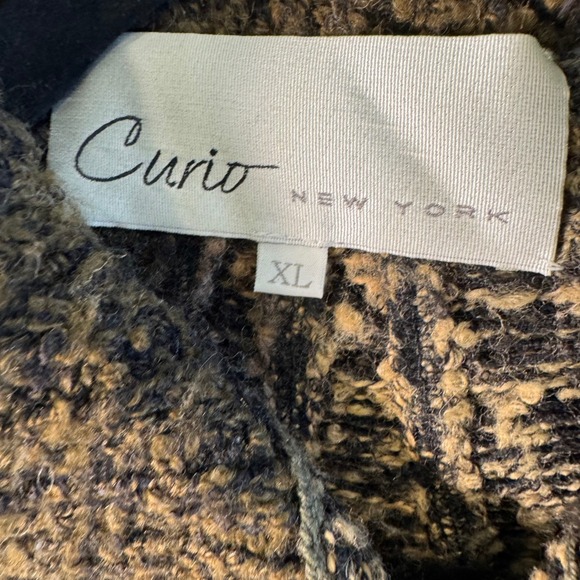 VTG Curio New York XL Boucle Knit Jacket Short Sleeve Retro 90s Chic Grandmacore - Picture 2 of 9